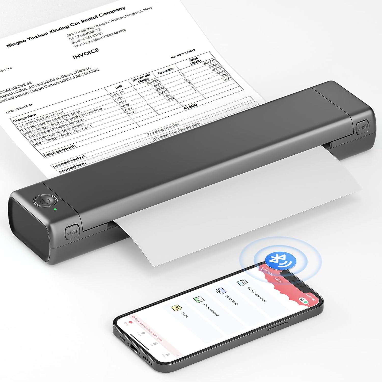 Itari M08F-A4 モバイルプリンター A4 ミニプリンター携帯プリンターコピー機 家庭用portable printer熱転写 プリンター 家庭用およびオフィス用のポータブル プリンター 8