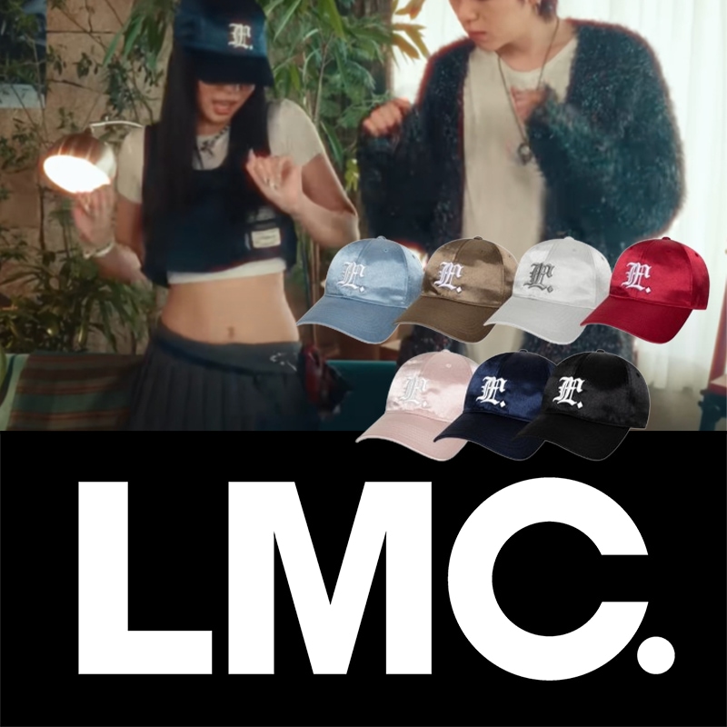 LMC人気商品 Blackpink JENNIE 着用 ゴシックサテン6パネルキャップ