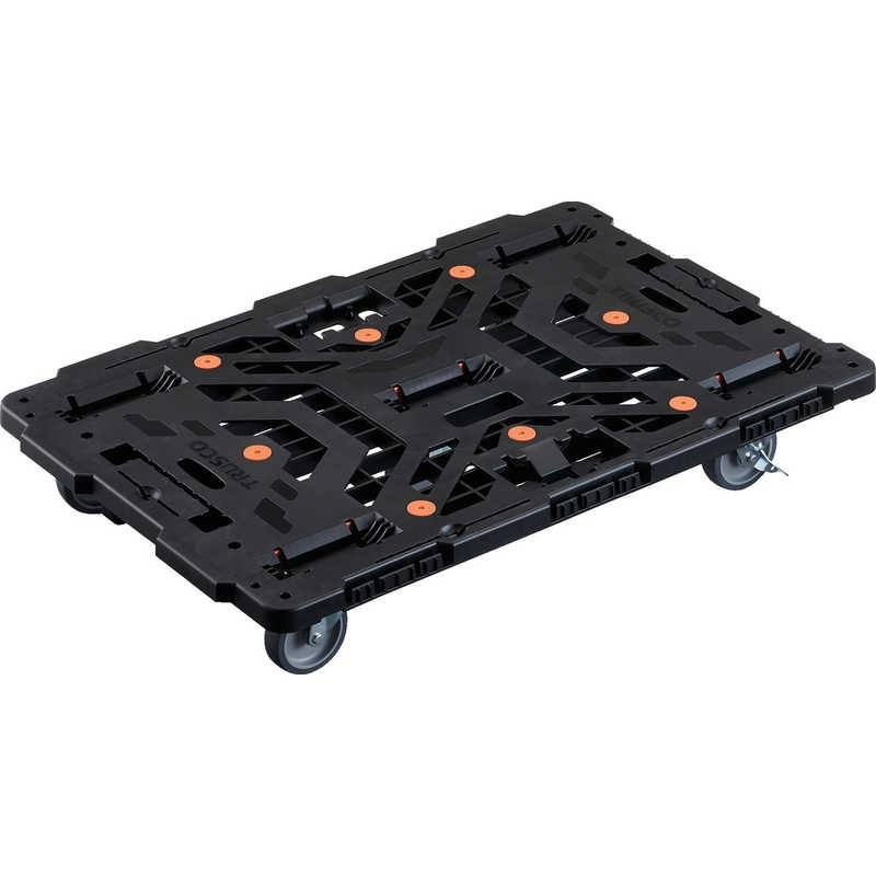 トラスコ中山　TRUSCO連結式樹脂製平台車ビートル900X600自在5輪内2輪ストッパー付 　BT900J5S2E100