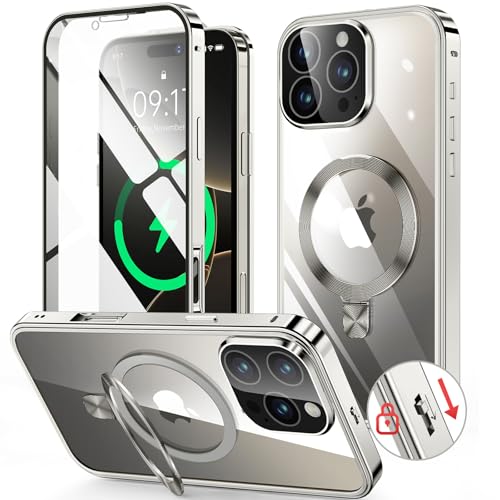 iPhone16 Pro用クリアケース ロック・MagSafe対応 9H強化ガラス