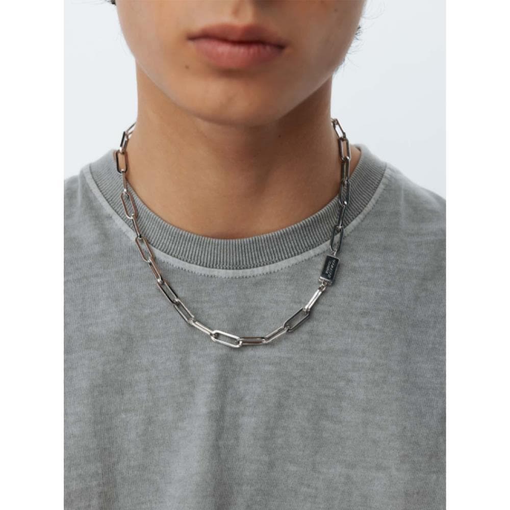 VINTAGE HOLLYWOOD Square Bold Chain Necklace VH24NNNE175