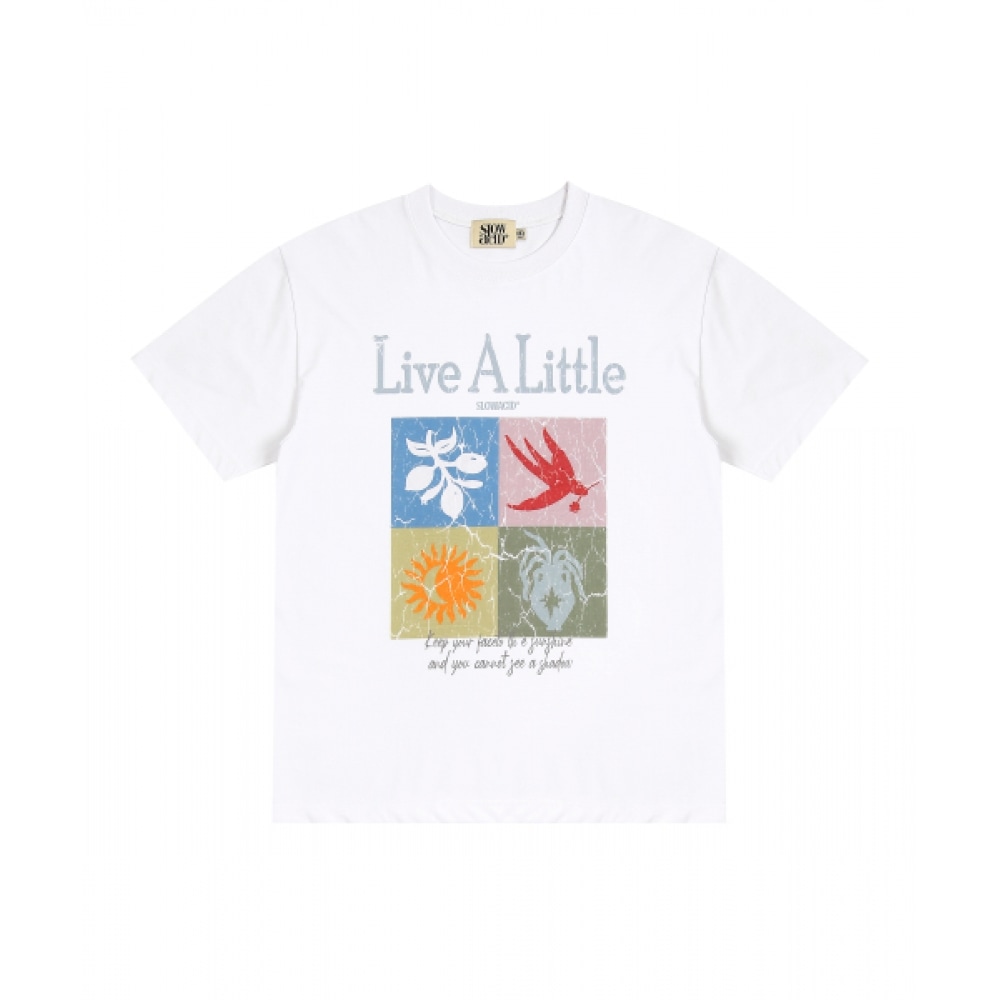 スローアシッドサマーフレーム半袖Tシャツ [ホワイト]