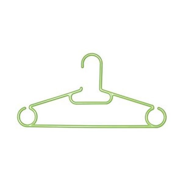 （まとめ）シンコハンガー リビドハンガーファミリー5P 41cm パールグリーン 1セット（5本）20セット