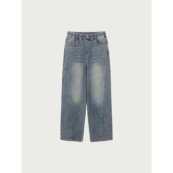 ティーンズ 女の子 カッティング ライン ワイド デニムパンツ 254 14560 155 206 10 _P415103860