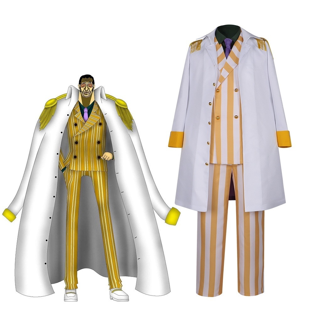 ワンピースのコスプレ衣装 海軍三大将 黄猿のコスプレ衣装 マント アニメロールプレイング衣装フルセット