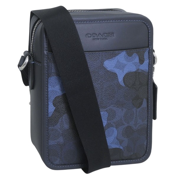 コーチ バッグ メンズ ショルダーバッグ アウトレット ブラック×ブルー SULLIVAN CB SIG CAMO CDR04SVBLM COACH