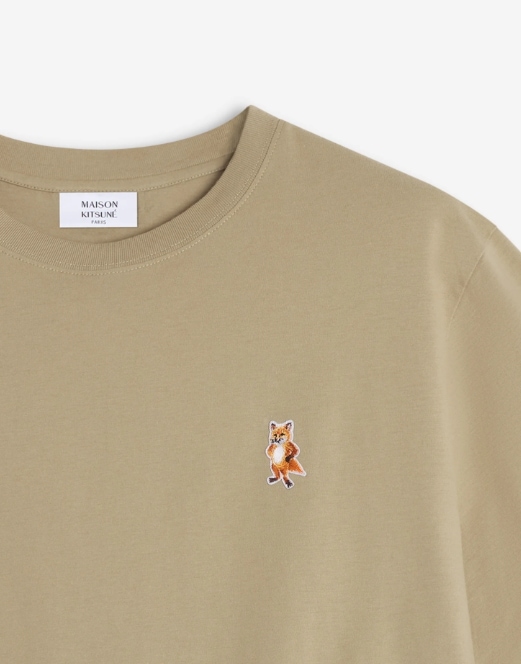 Maisonkitsune Standing Fox T-shirt_Concrete beige_PM00123KJ7026