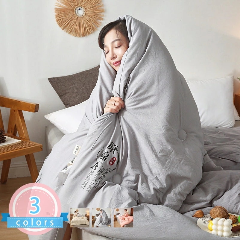 掛け布団 シングル 冬 掛け布団 キルトケット 中綿入り 接触温感 吸湿 蓄熱 保温 かけ布団 厚手 キルトケット もうふ ふんわり 静電気防止 丸洗い 掛け布団 柔らかい 心地が良い 掛けふとん D