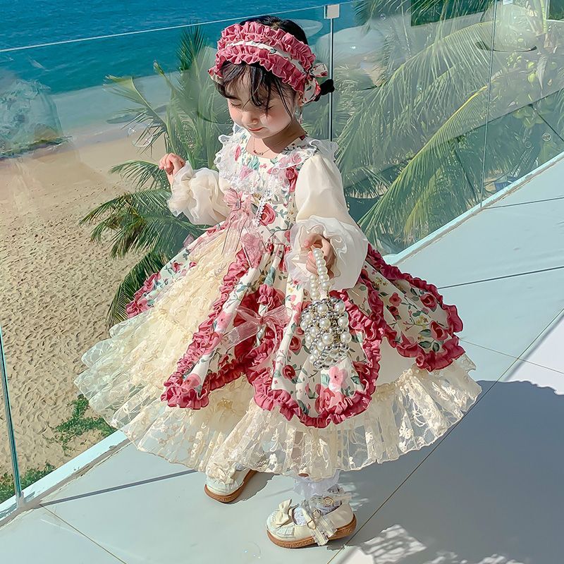 女の子 ドレス パニエ付き プリンセススカート ロリータワンピース 子供 キッズ 演出 通学通園 ガールズ お姫様