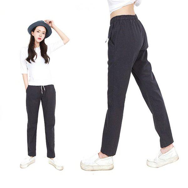 [Hスタイル]PRバンディングスリムストレートパンツ/ビッグ/バンディングパンツ/男女共用