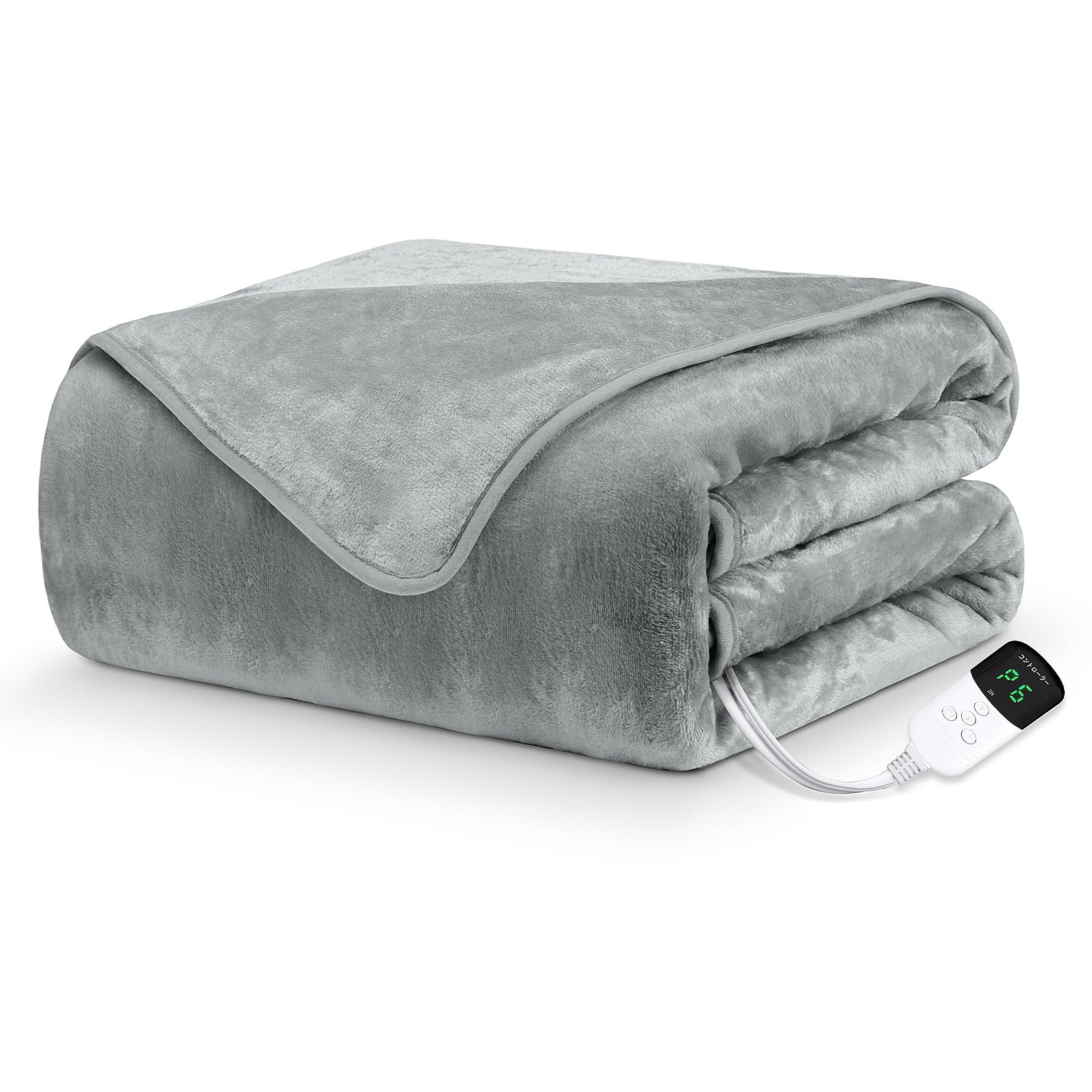 Aliliy 電気毛布 掛け敷き兼用 洗える【188x130cm 自動恒温運転で賢く節電 両面フランネル】厚手 電気ブランケット 120W 速暖 省エネ ダニ退治 6段温度 切タイマー 2h自動オフ