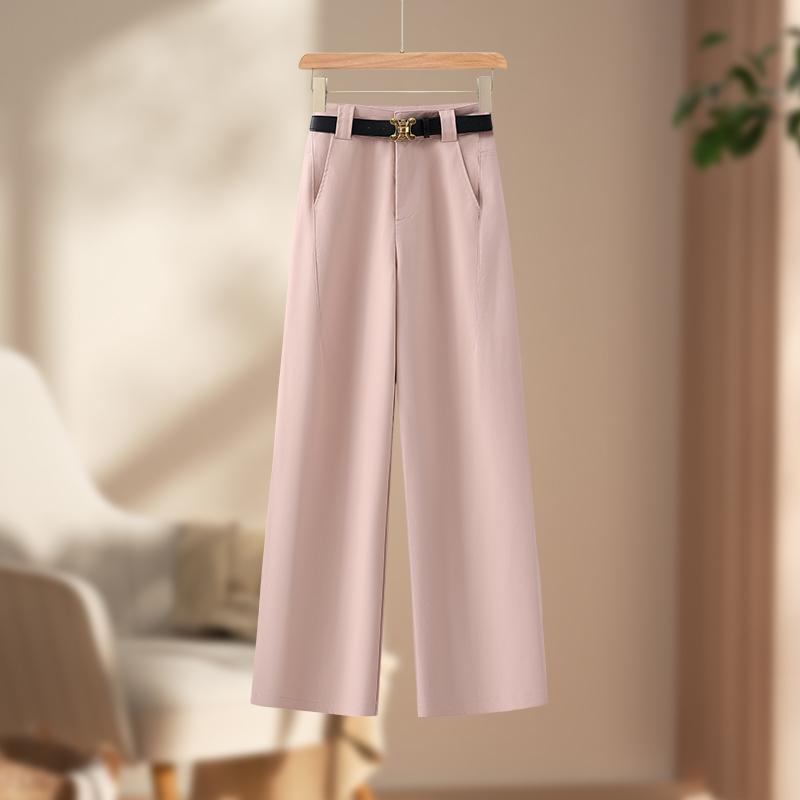 レディース ファッション おしゃれ ワイドレッグ パンツ 夏 薄手 涼しい ハイウエスト スリム パンツ 普段使い 通勤 オフィス ストレート パンツ