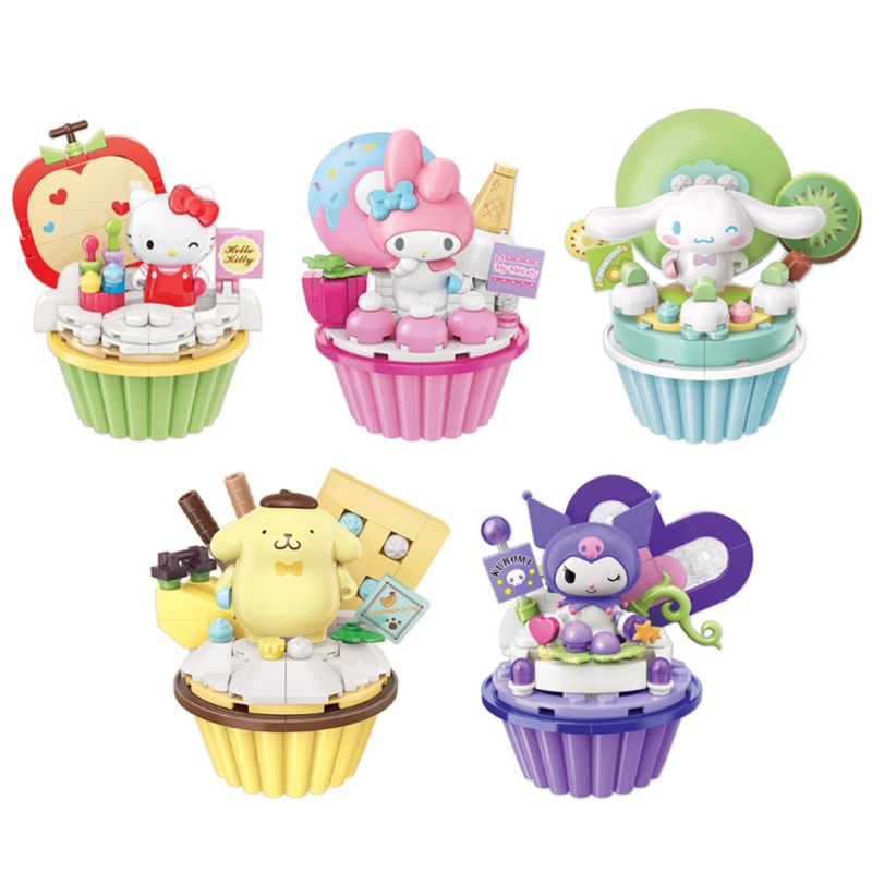 Qoo10] サンリオ キャラクターズカップケーキブロック5種(