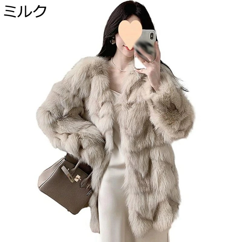 レディースコート レディース 3XL 秋と冬 ボアブルゾン ボアジャケット 大きいサイズ ファーコート 長袖 防寒 中厚手 シャギー カジュアル 贅沢感 ウォーム もふもふ 柔ら 母親 ママ 羽織