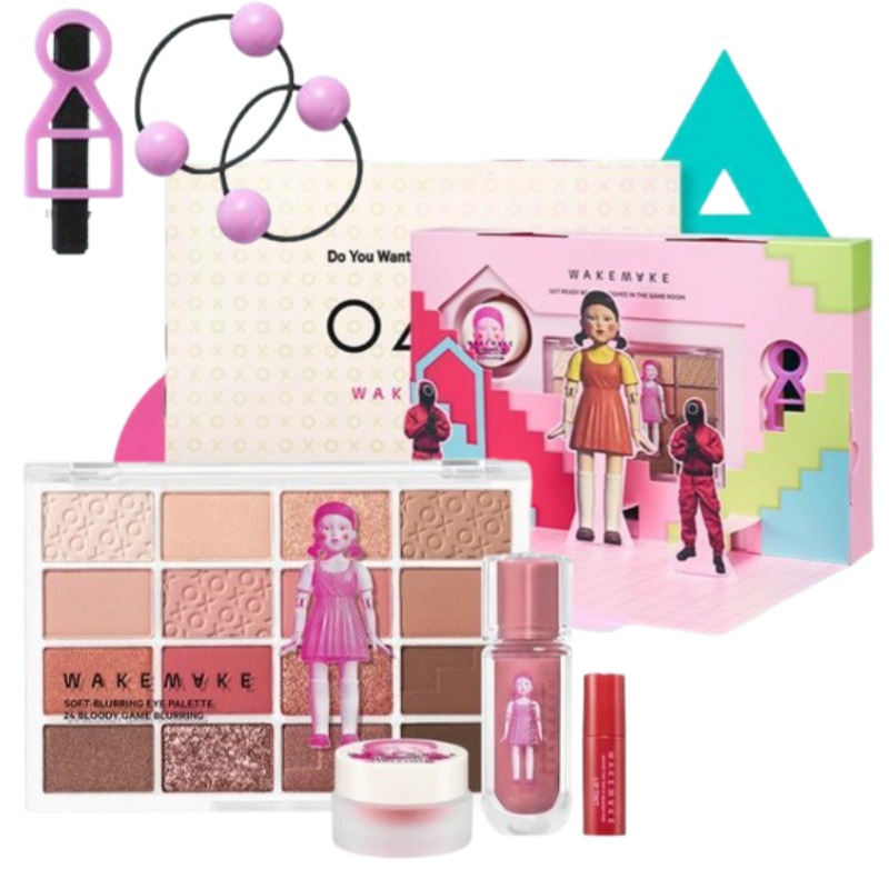 [イカゲームエディション]ゲットレディ ウィズ ヨンヒ セット (ソフトブリングアイシャドウパレット+リップグロス+リップアンドチークマルチポット+ヘアバンド+ヘアピン) 5,383円