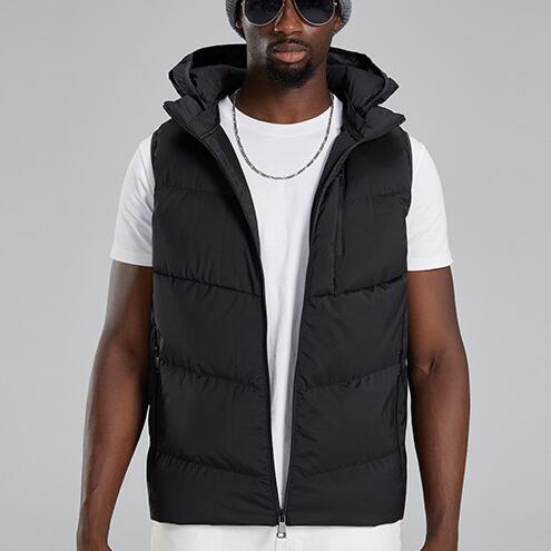 ベスト ダウンベスト メンズ フード付き スポーツ トップス アウター ジャケット 無地 キルティング カジュアル 着痩せ 保温 おしゃれ かっこいい