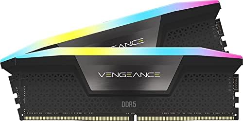 CORSAIR DDR5-6400MHz デスクトップPC用メモリ VENGEANCE RGB DDR5シリーズ (PC5-51200) Intel XMPメモリキット 32GB ブラック [1...