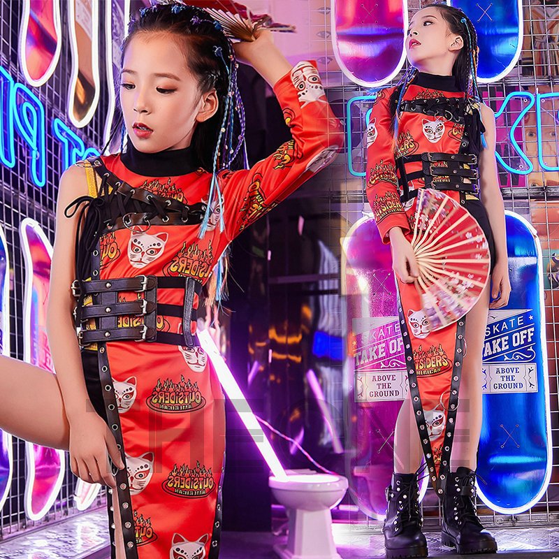 ダンス 衣装 キッズ ガールズ ステージ衣装 女の子 セットアップ 演奏会 応援団 韓国 オシャレ