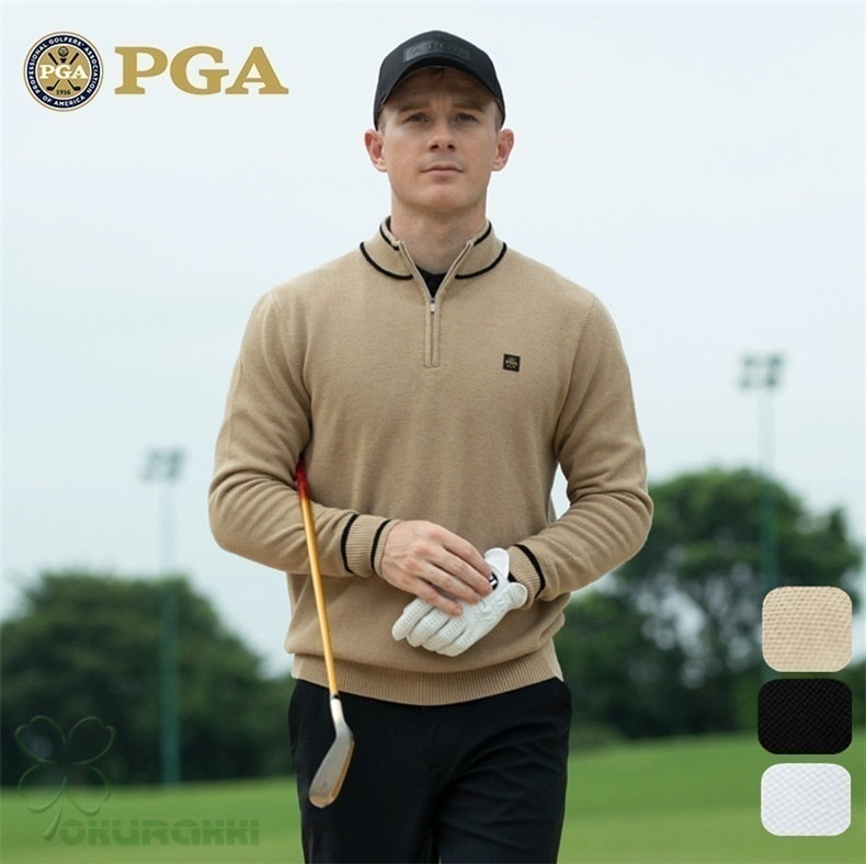 ゴルフ GOLF ウールセーター 秋 冬 メンズ コート ゴルフウェア ニットセーター 防寒 暖かい プレゼント ギフト2410glfster10