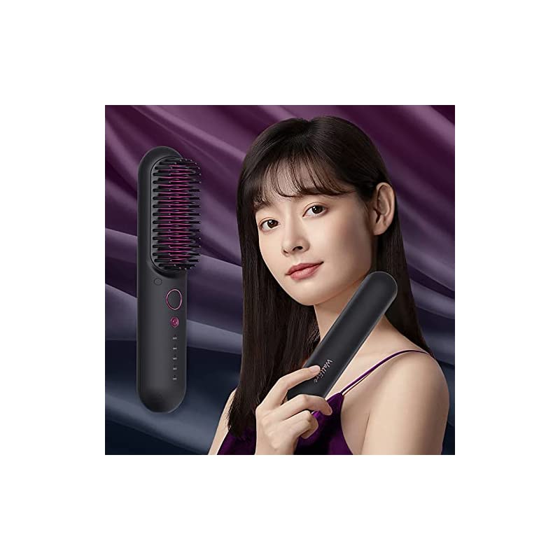 ヒートブラシ ブラシアイロン コードレス ストレート スタイリング マイナスイオン 最高200℃ 7,684円