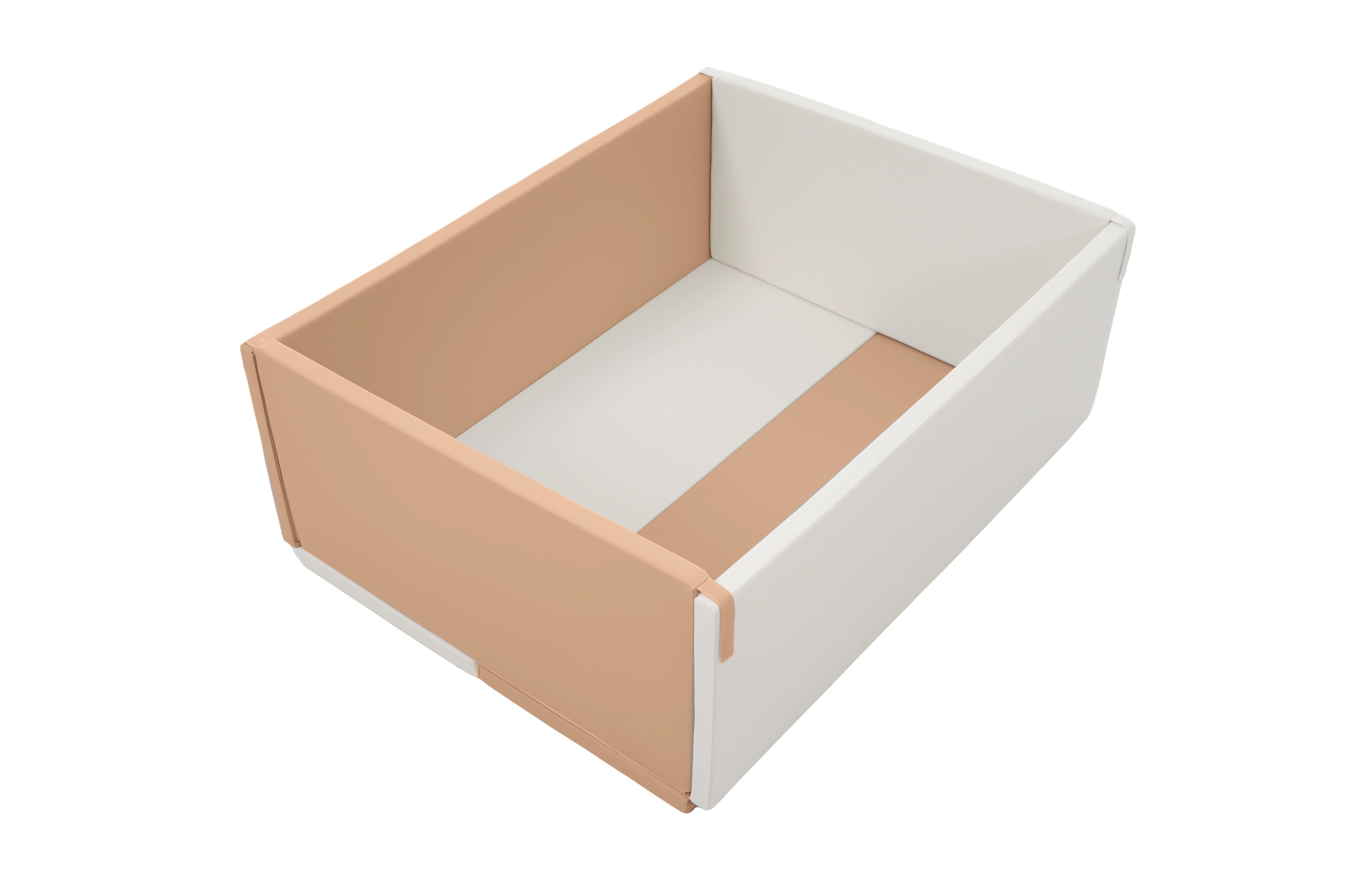 1637【ベージュ×ブラウン 110*140*55cm】サークルマット ソフトブロック クッション 布製 玩具 大型 室内 遊具 キッズスペース 子供 こども キッズ 幼児 保育園 保育用品 クリスマ