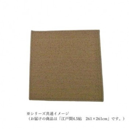 マカロンループ ループパイルカーペット 防ダニ抗菌防炎・床暖対応 ベージュ 江戸間4.5帖 261×261