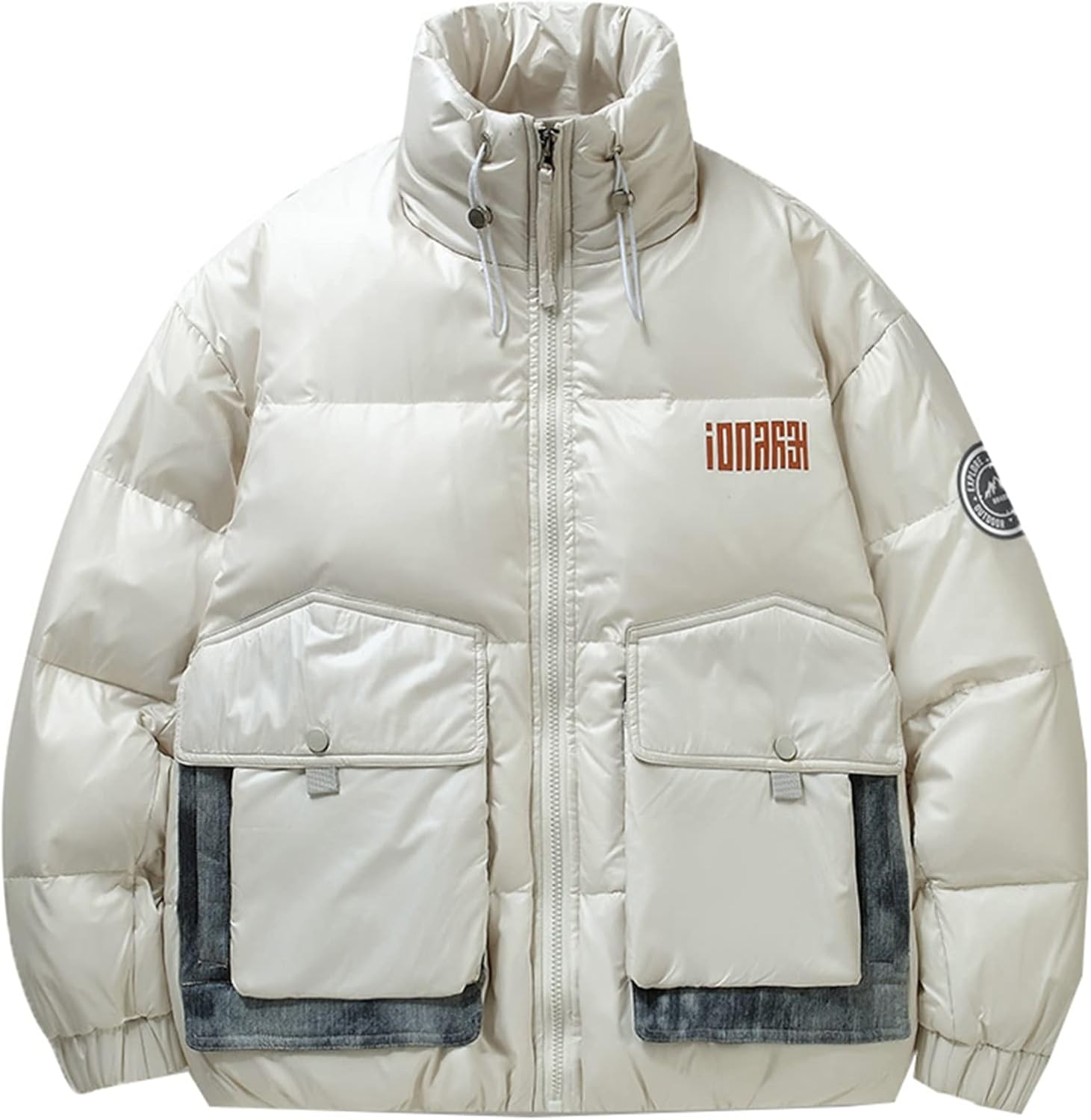 ダウンジャケット メンズ 立ち襟 防寒着 冬服 90%アヒルダウン 中綿ジャケット フェザー 厚手 アウター ショート丈 防風 保温性 ジップアップ カジュアル アウトドア 男性用 ワークウエア 撥水