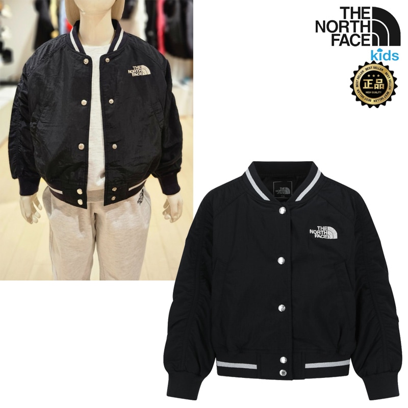 NJ3BS07S GS BLOSSY JACKET キッズ 中綿 ブルゾン ボンバー キルティング 軽量 防寒 通学 旅行 デイリー スナップ リブ襟 ポケット 秋冬 ニット ロンT お出かけ 学校用