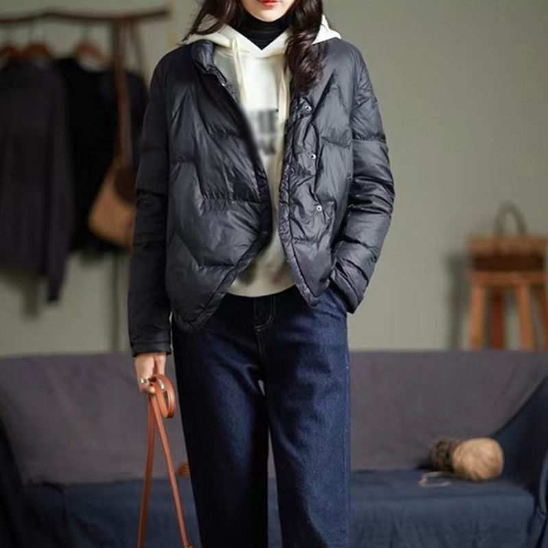 ダウンジャケット レディース 大きいサイズ ダウンコート ライトダウンコート 無地 ラウンドネック 着痩せ ショート ロングコート ダウンパーカー インナーダウンコート カジュアル 保温 スポーツ 通