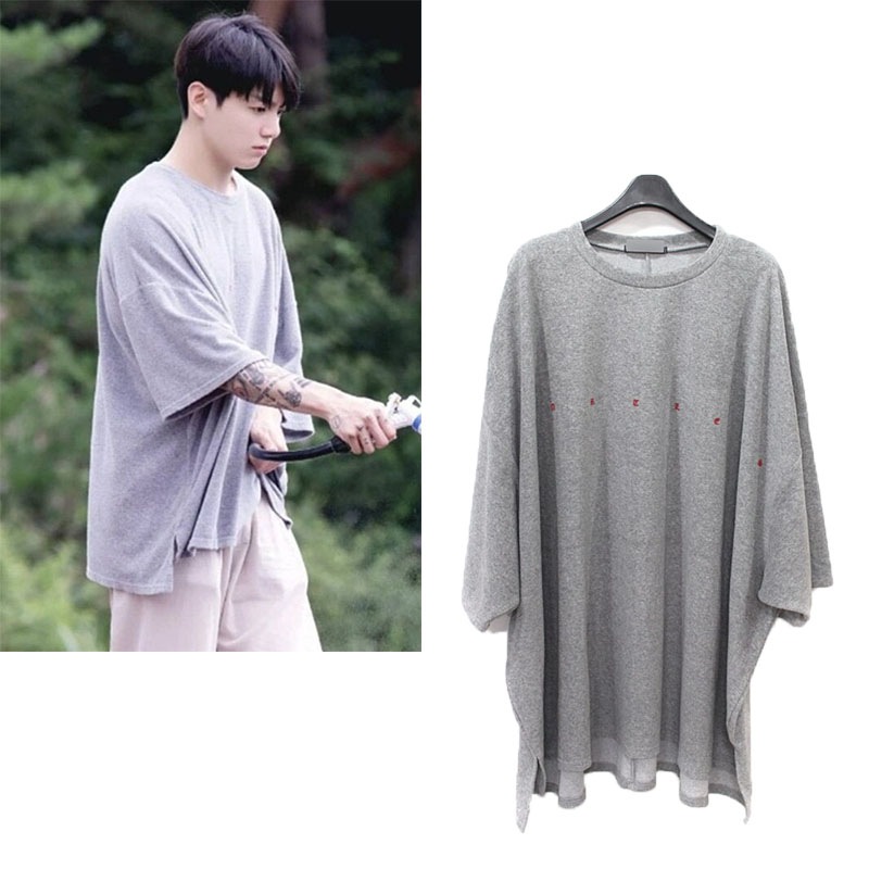 BTS ジョングク着用 Lettering Towel Box Tee 半袖Tシャツ