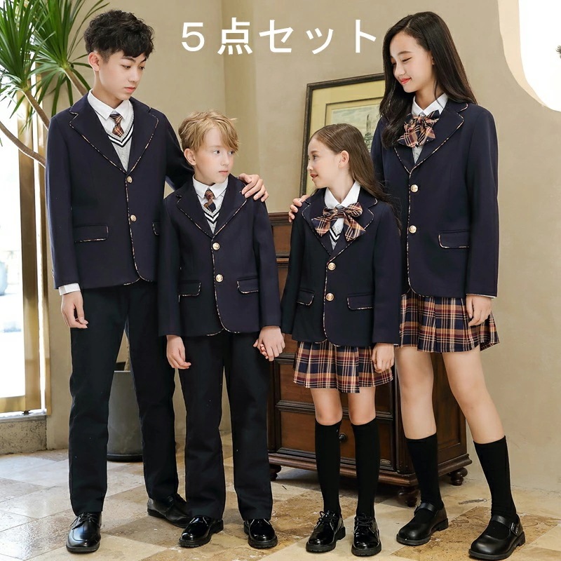 【迅速な出荷】5点セット 卒業 子供服 入学式 卒業式 女子 スカート 男子子供服 男子 女子合唱服 演出服 学生服 制服 制服フォーマル 男子卒業式 小学校 母日 100 110 120 13