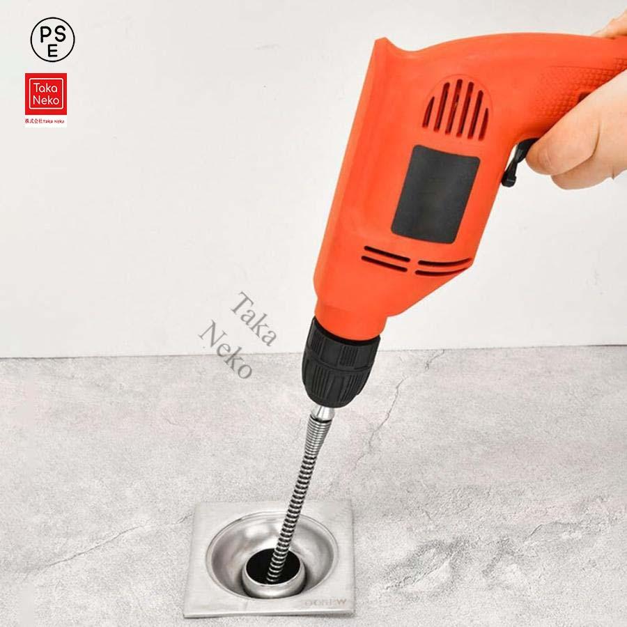 パイプクリーナー 電動パイプクリーナー ワイヤーパイプクリーナー 排水管掃除道具 女性でも気軽に使えます 家庭用 業務用 トイレ 洗面所 排水口 風呂場 スチー