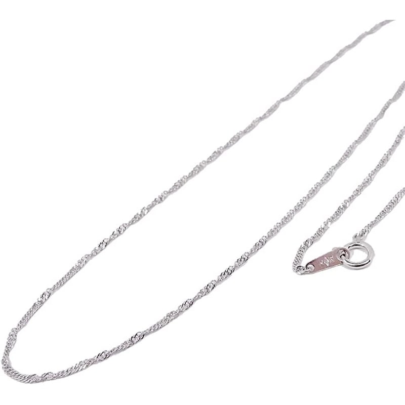 純プラチナ (Pt999) ネックレスチェーン スクリュー50cm (造幣局検定マーク入り) [ジュエリー] 【ギフトラッピング済み】2071