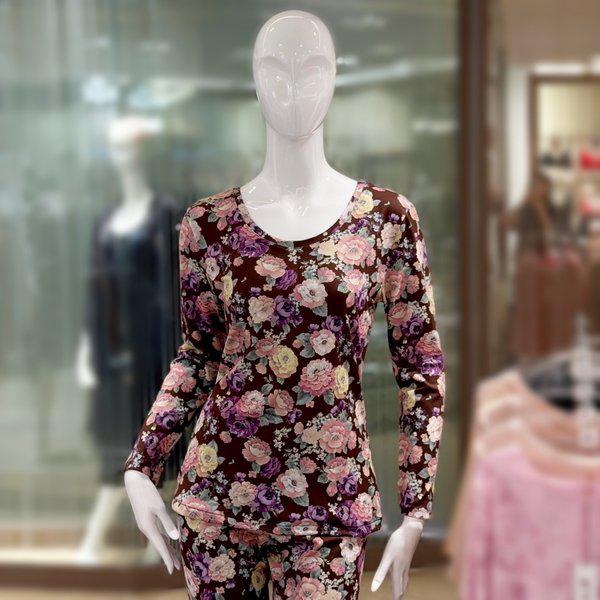 女性ポリ起毛転写プリント室内着トップス(WLG2561C)_s