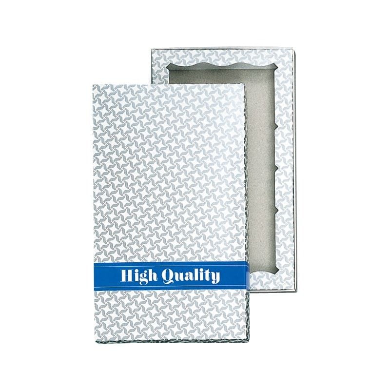 シモジマ HEIKO 箱 洋品箱 H-2（タオル2本用） チドリ銀 50枚 内寸155x265x高22mm ギフトボックス 006804400