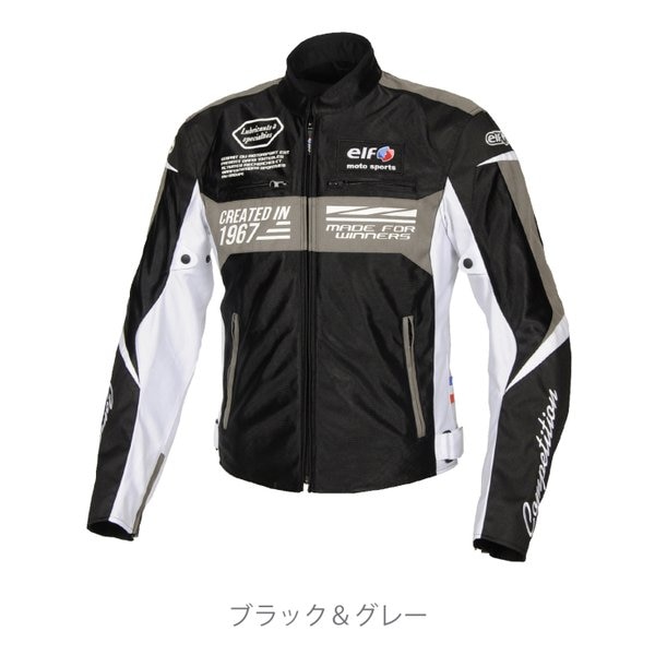 ELF EJ-S103 イデアールメッシュジャケット ブラック・グレイ Ｌサイズ EJS103BKGYL