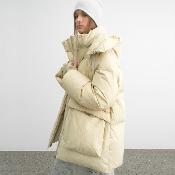 DUCK DOWN HOODY HALF PADDING (JP-583)