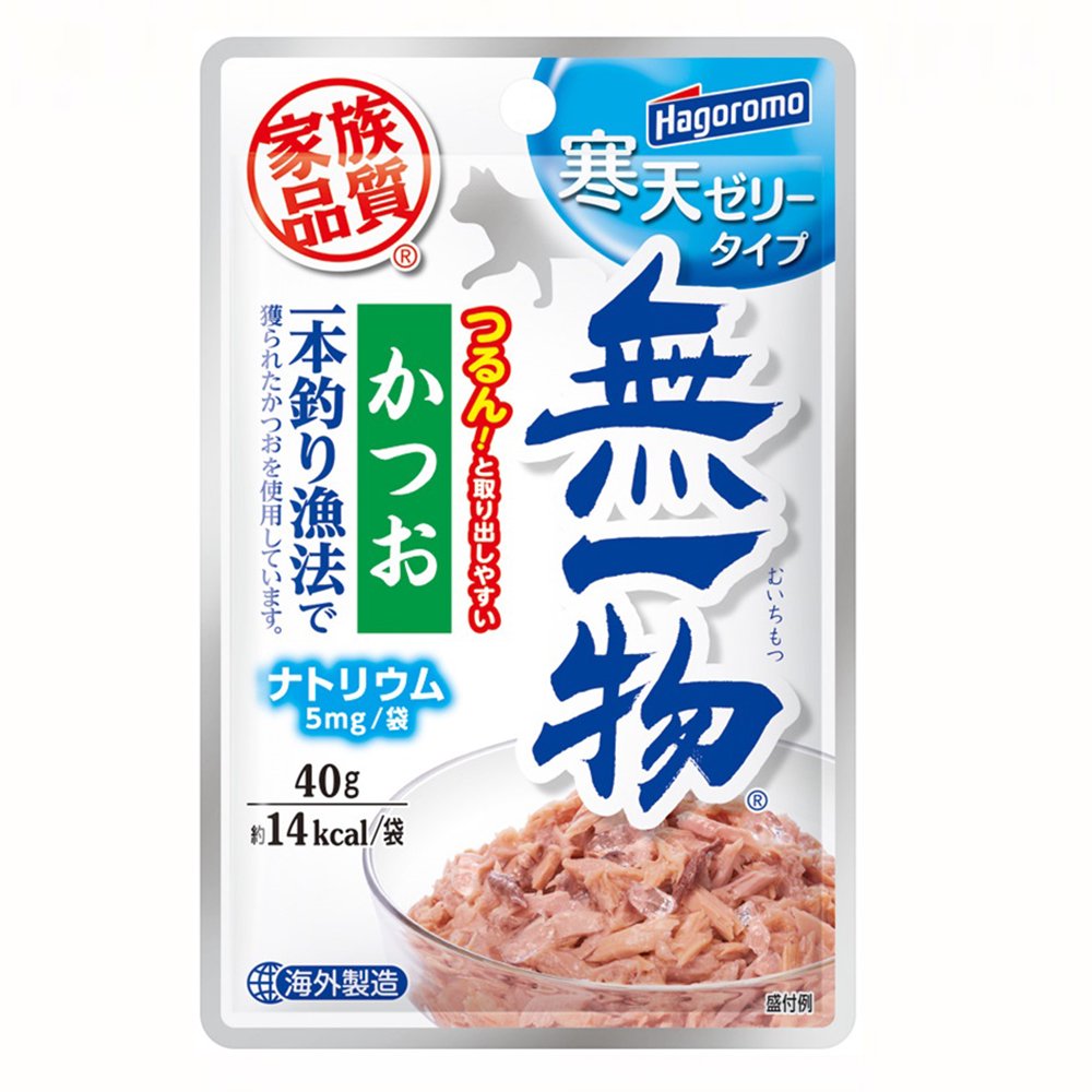 無一物　パウチ　寒天ゼリー　かつお　一本釣り漁法　４０ｇX９６　はごろも　家族品質　ＣＲＣ35―20―80―60―00