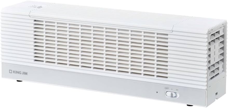 キングジム(Kingjim) 卓上空気清浄機 花粉 飛沫 軽量 HEPAフィルター 飛沫キャッチャー HC10-W 白