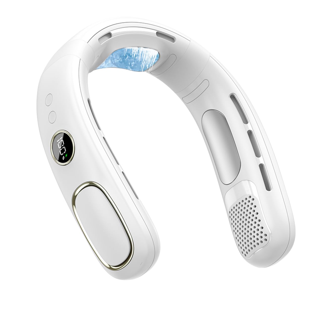 【2025夏新登場 瞬間冷却ネックファン】首掛け扇風機 ネッククーラー 超軽量 くびかけ扇風機 静音設計 5段階風量調節 冷却プレート搭載 携帯扇風機 360強力送風 5000mAh大容量 羽根なし