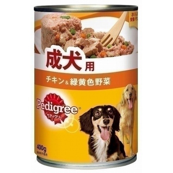 （まとめ買い）P72 成犬用 旨みチキン&緑黄色野菜 400g 犬用缶詰 ドッグフード [x24]
