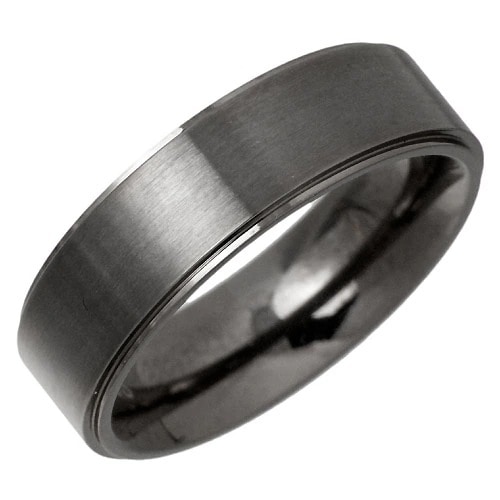 ヴィー vie ステンレス 6mm幅ブラック リング 金属金属アレルギー対応