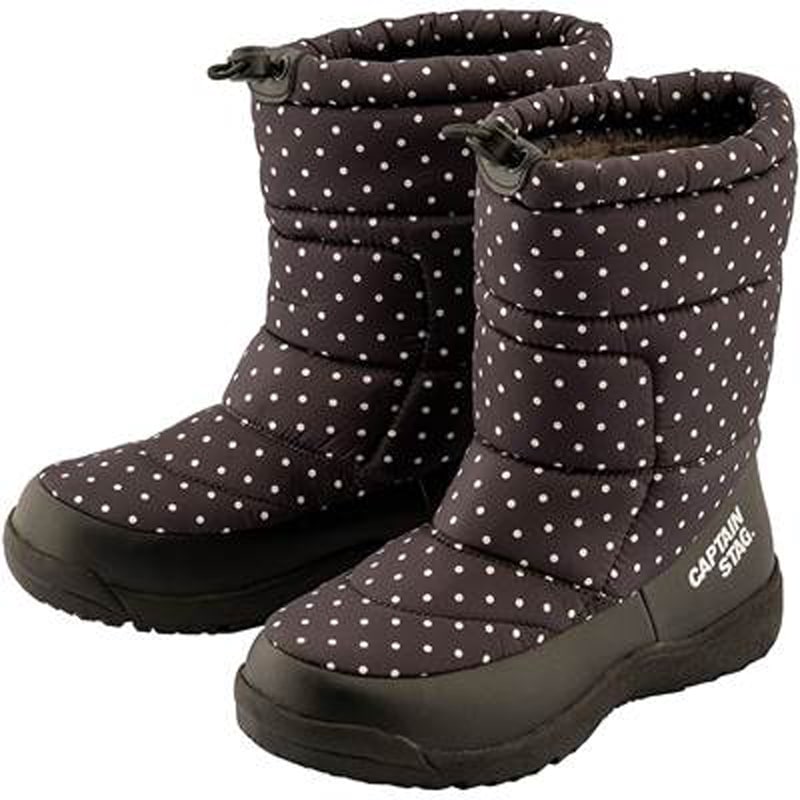CS ジュニア防水スパイクブーツ 19（ドット） キャンプ トレッキング ハイキングシューズ (UX2648)