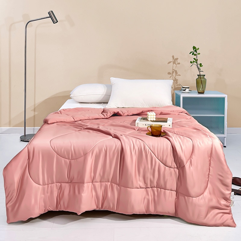 軽い贅沢な機械洗浄スポット卸売りサテン夏は夏の涼感で芯にキルティングされた竹繊維夏の涼しさ