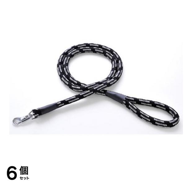 ペティオ ベーシックプラス ネオンプラスリード φ15mm 中型犬用 ブラック 160cm (W55805) 6個セット