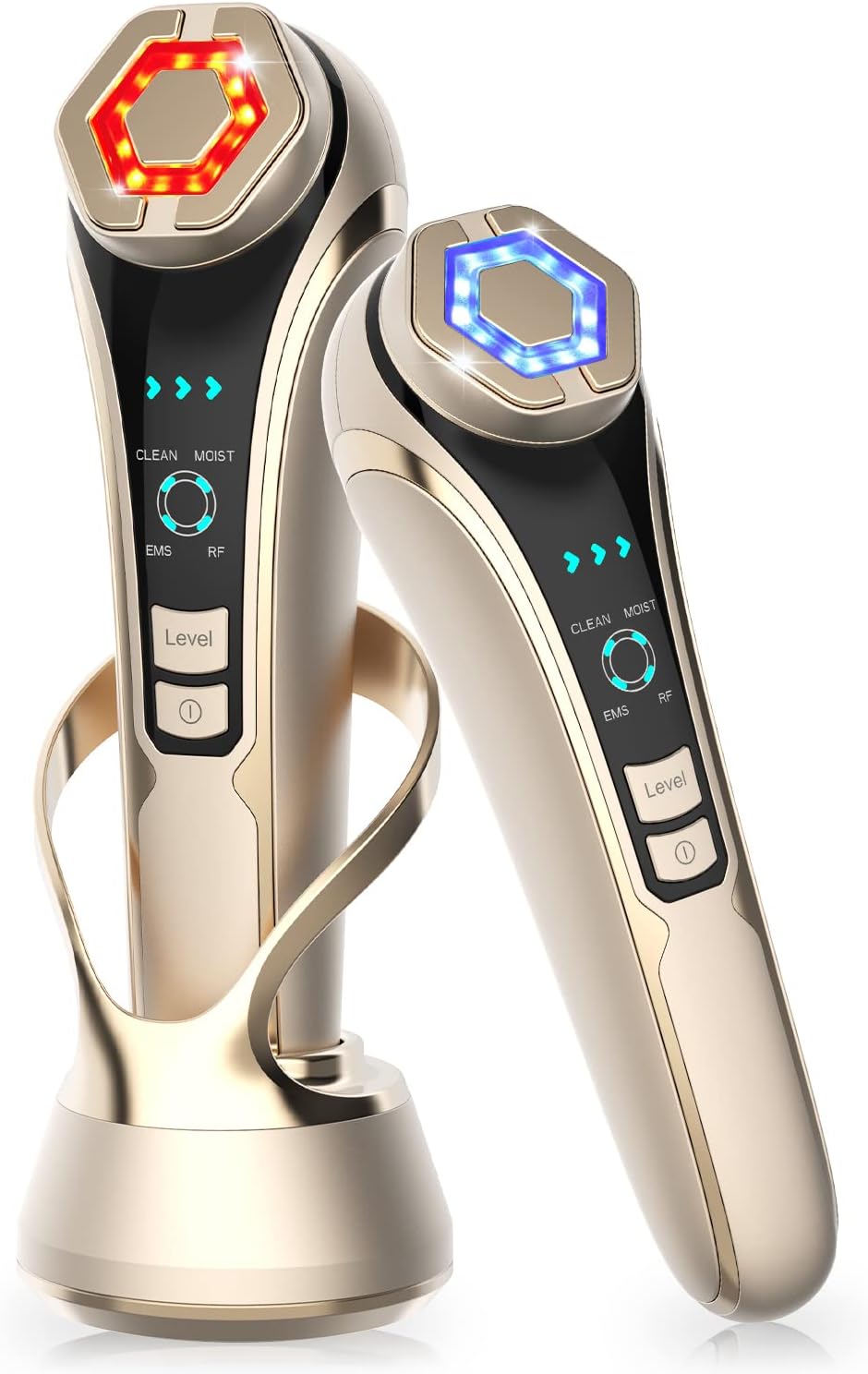 美顔器【最新エステ技術】RF美顔器 1台6役 ラジオ波 イオン導入 イオン導出 EMS 光エステ 超音波振動 多機能美容器 3段階レベル 浸透率アップ 毛穴ケア 引き締め 家庭用美容機器プレゼント メ