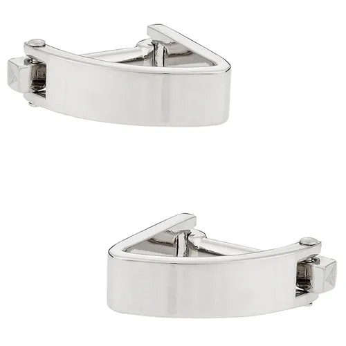 カフスボタン カフス シルバー ウェッジ ラップアラウンド カフリンクス メンズアクセサリー