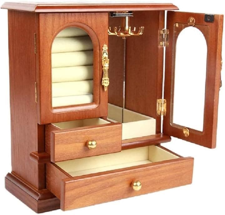 ジュエリーボックス アクセサリー 小物入れ ケース マルチ 収納 宝石箱 収納箱 ネックレス 指輪 アンティーク調 N-J161