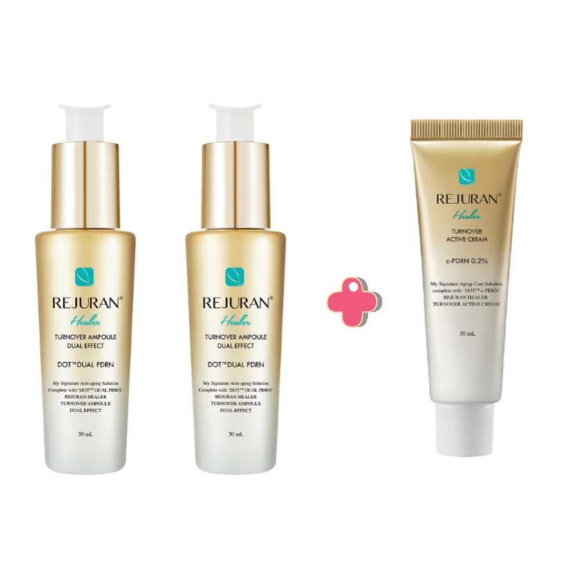 【正規品】【ゴールド2種セット】ターンオーバーアンプルデュアルエフェクト30ml 2個+ターンオーバーアクティブクリーム50ml 1個/ゴールドセット