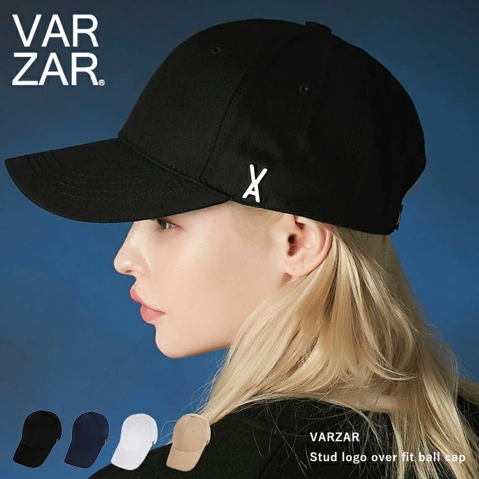 【送料無料】VARZAR / Stud logo over fit ball cap バザール キャップ ベースボール 帽子 ハット レディース メンズ 深め 正規品